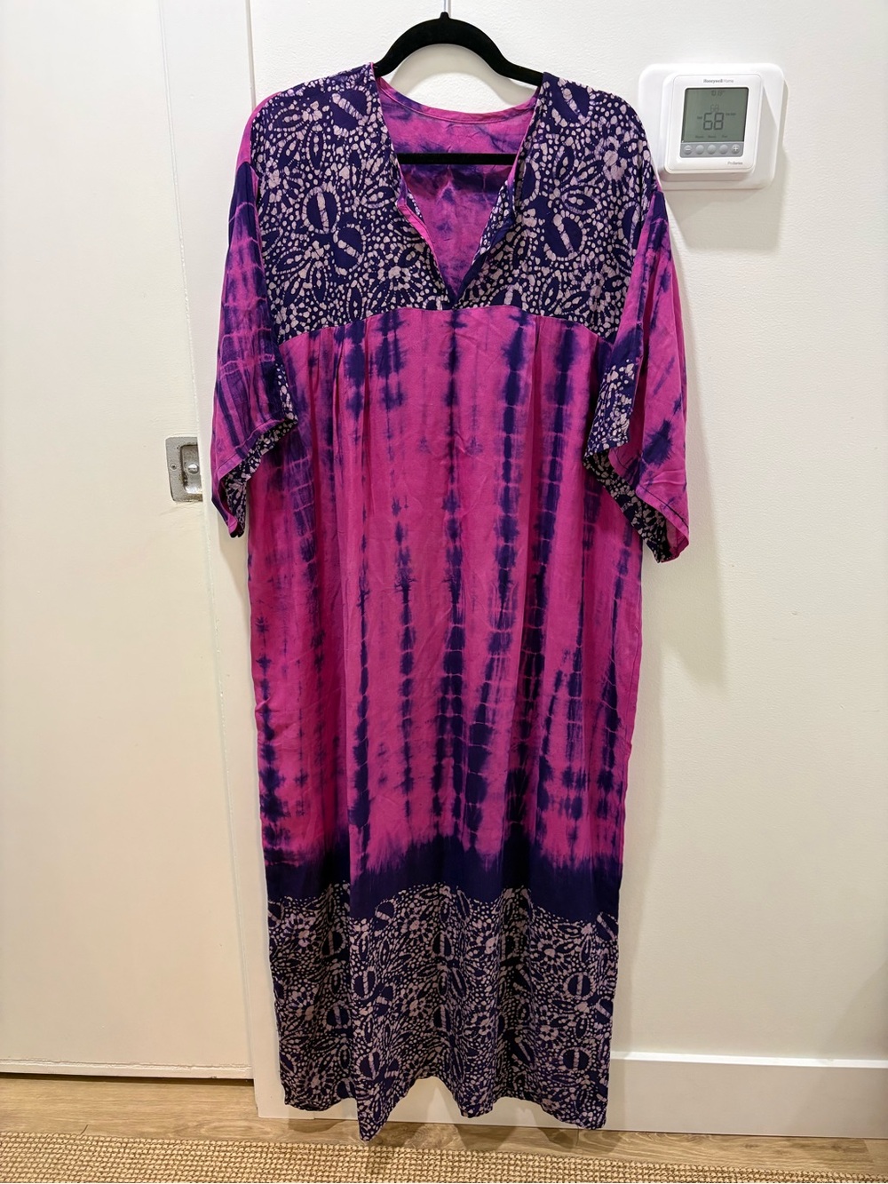 KAFTAN |Vibrant Pink & Purple Tie-Dye Maxi Dress